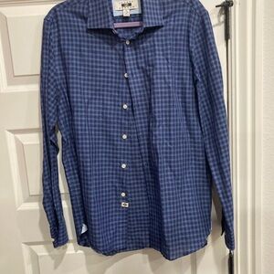 Joseph Abboud Blue Plaid Casual Shirt